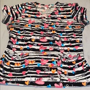 White Cross scrub top